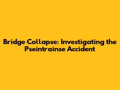 Bridge Collapse: Investigating the Pseintrainse Accident