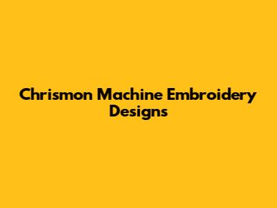 Chrismon Machine Embroidery Designs