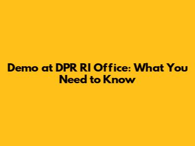 Demo at DPR RI Office: What You Need to Know