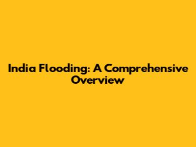 India Flooding: A Comprehensive Overview