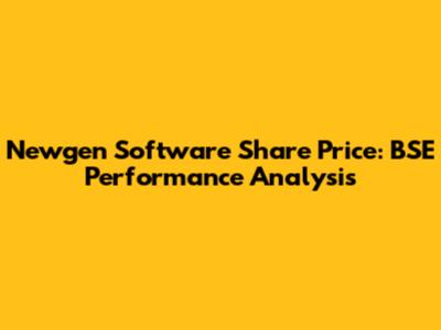 Newgen Software Share Price: BSE Performance Analysis