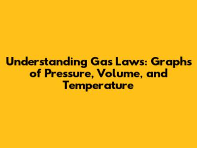 Understanding Gas Laws: Graphs of Pressure, Volume, and Temperature